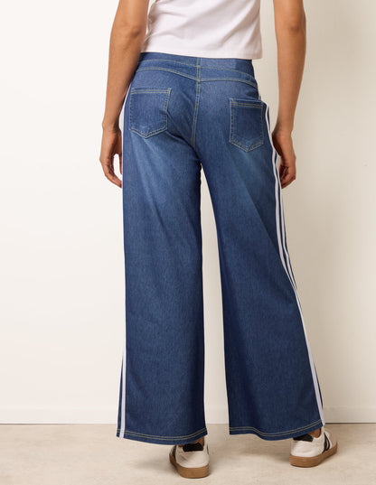 Multi Stretch Side Stripe Deep Waistband Trousers