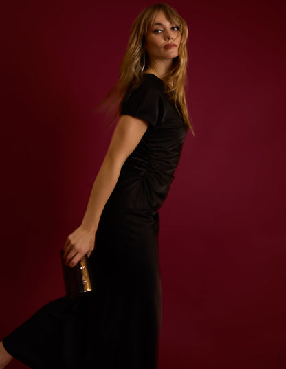 Bias Cut Batwing Slip Dress
