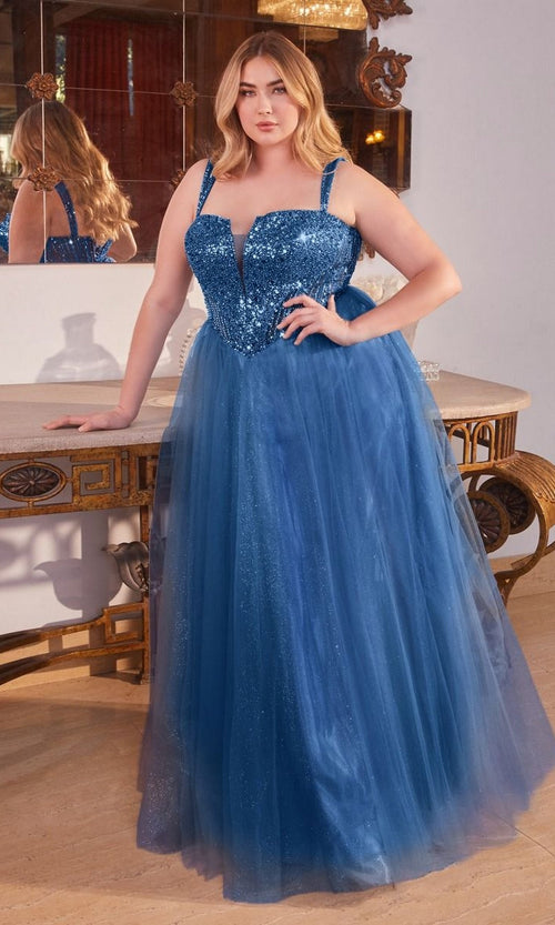 Long Plus-Size Formal Dress Cd0217C by Ladivine