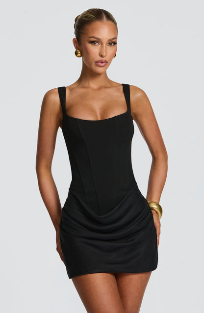 Cornelia Mini Dress - Black