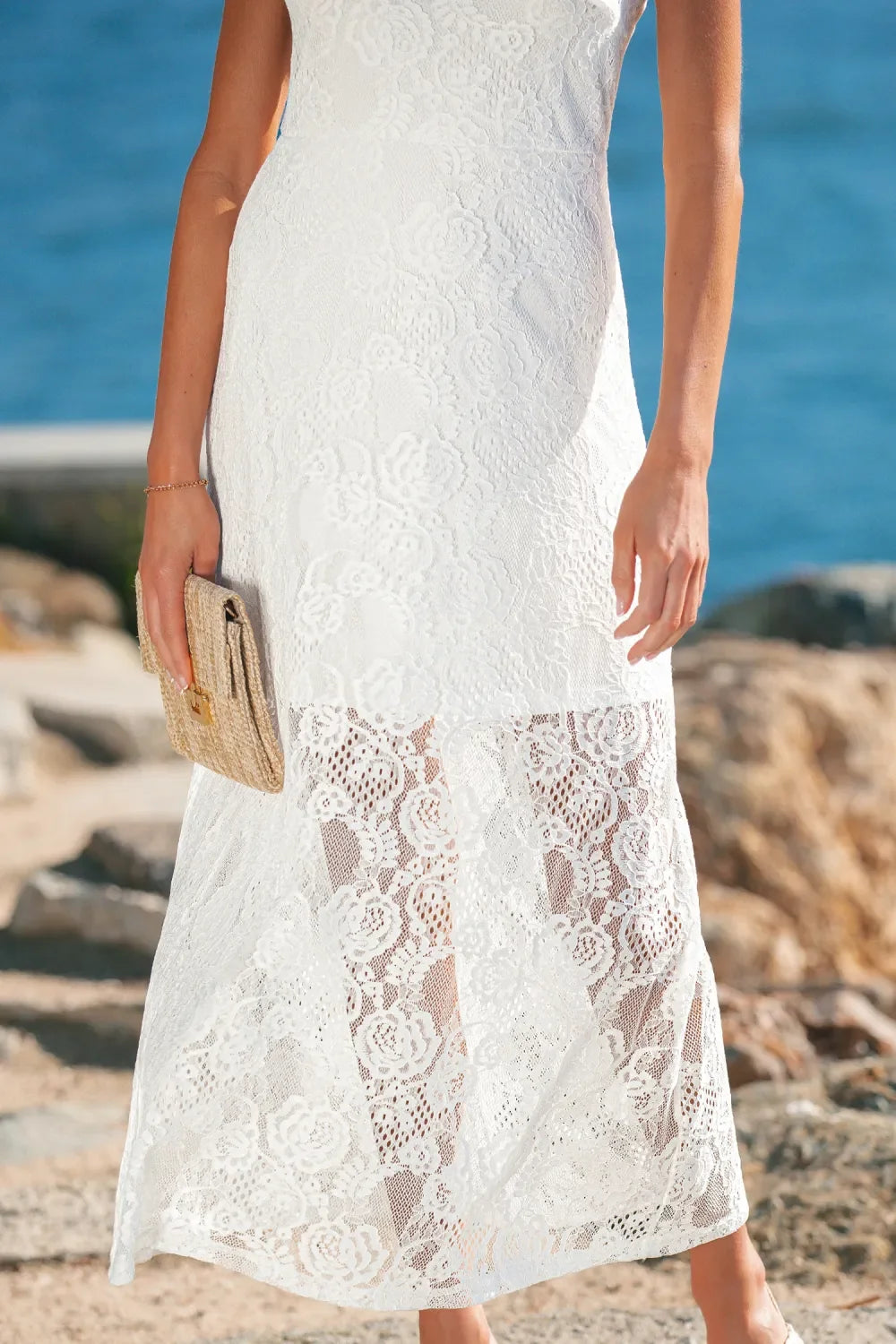 Lace Reverie Tie-Shoulder Dress | S-XL