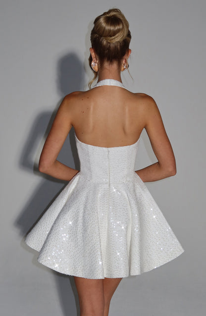 Georgette Mini Dress - Ivory