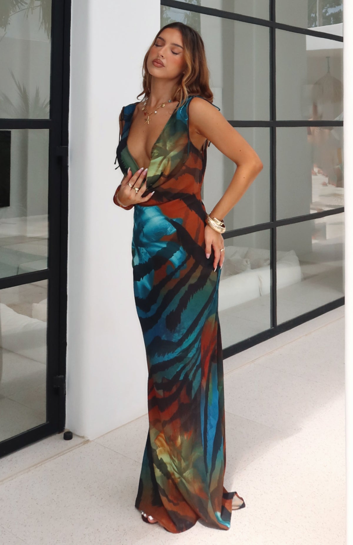 Amore Maxi Dress Teal Mirage
