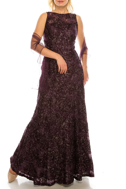 Adrianna Papell IG119103 Ignite Evening Long Formal Floral Evening Dress