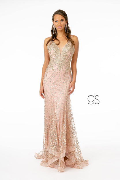 Illusion Deep Long Prom Mermaid Dress