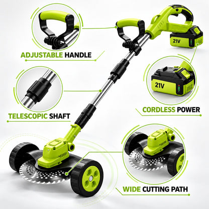 🔥 Summer Sale – 21V Cordless 3-in-1 Lawn Mower | Mower, Trimmer & Edger