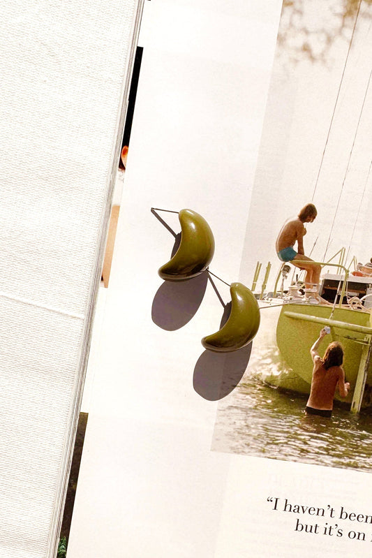 Lush Riviera Earrings - Olive