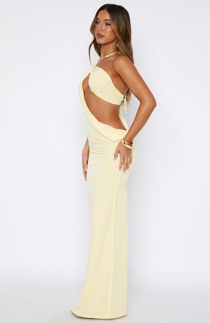 Monaco Moment Maxi Dress Lemon