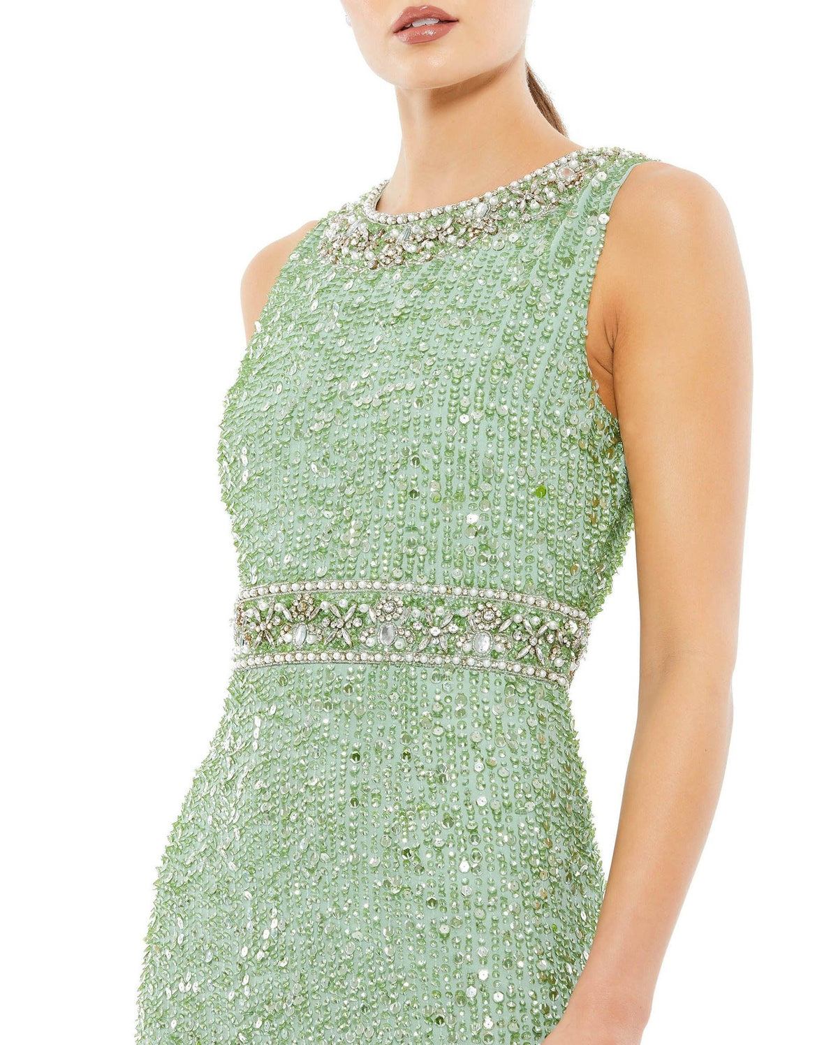 Long Sleeveless Formal Dress Sleeveless Detail Mac Duggal 10839