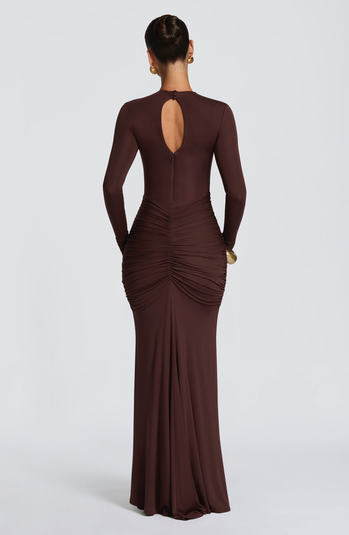 Oriane Maxi Dress - Plum Brown