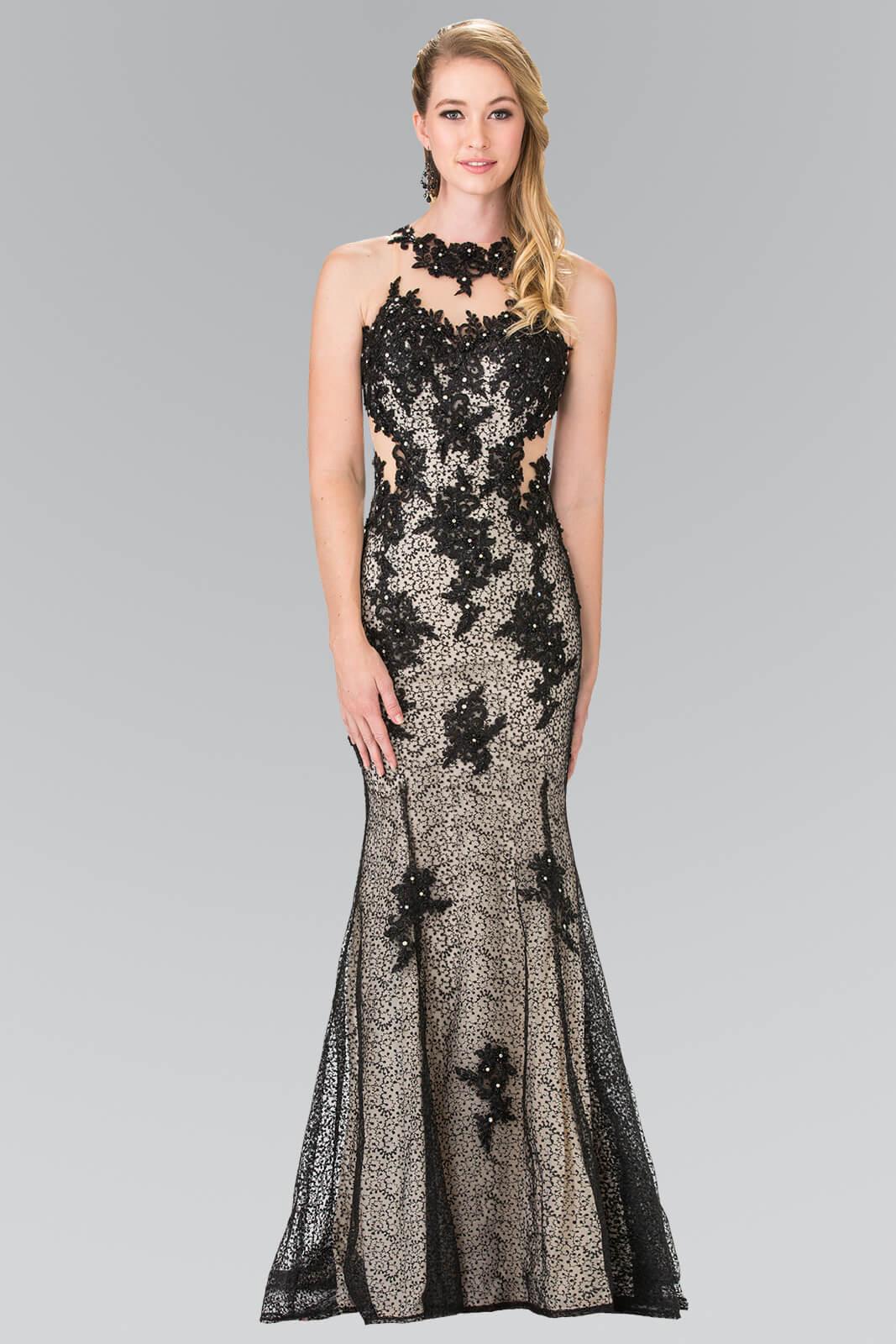 Prom Long Dress Halter Homecoming Mermaid Lace Gown