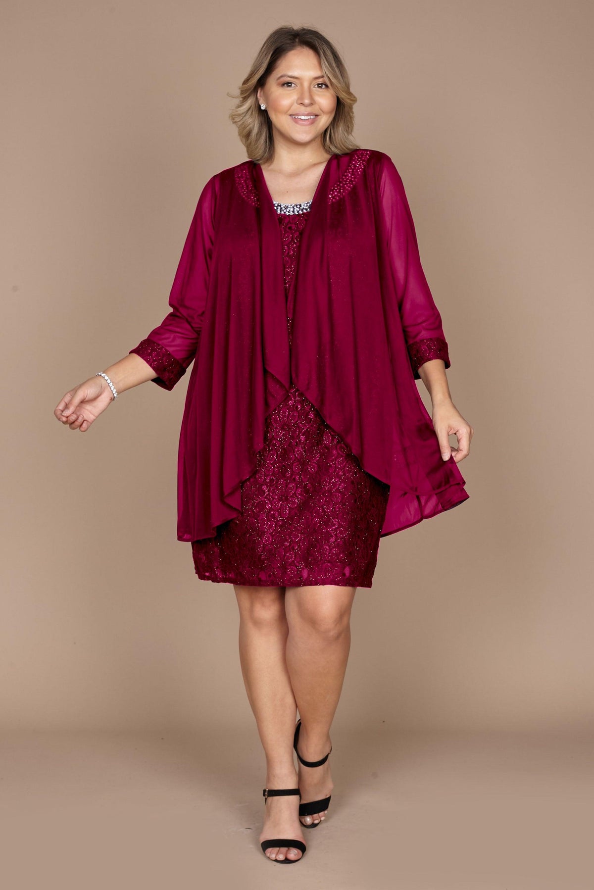 Short Jacket Mother of the Bride Dress by R&M Richards 2208