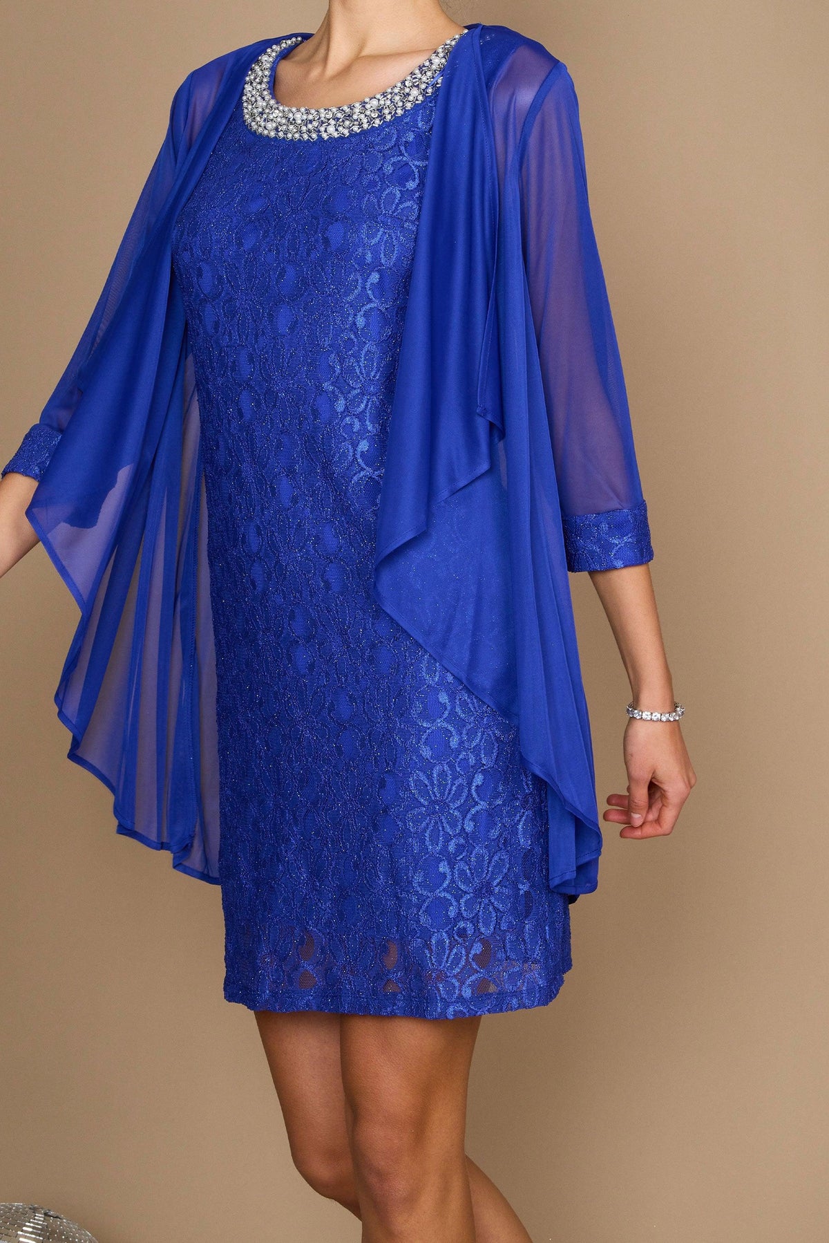 Short Jacket Mother of the Bride Dress by R&M Richards 2208