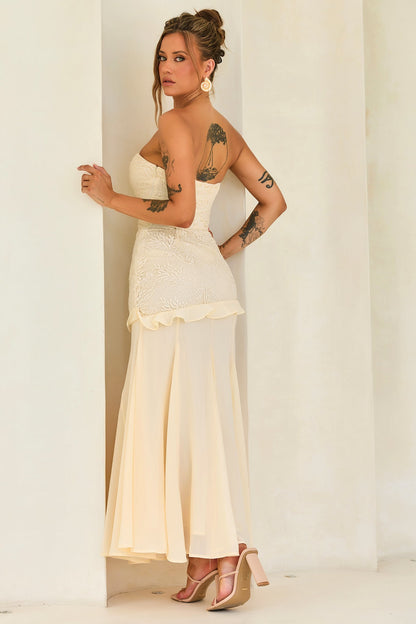 Sugar Reverie Lace Maxi Dress - Ivory
