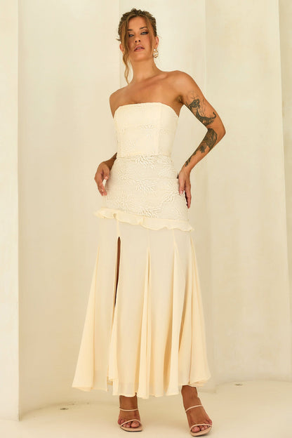 Sugar Reverie Lace Maxi Dress - Ivory