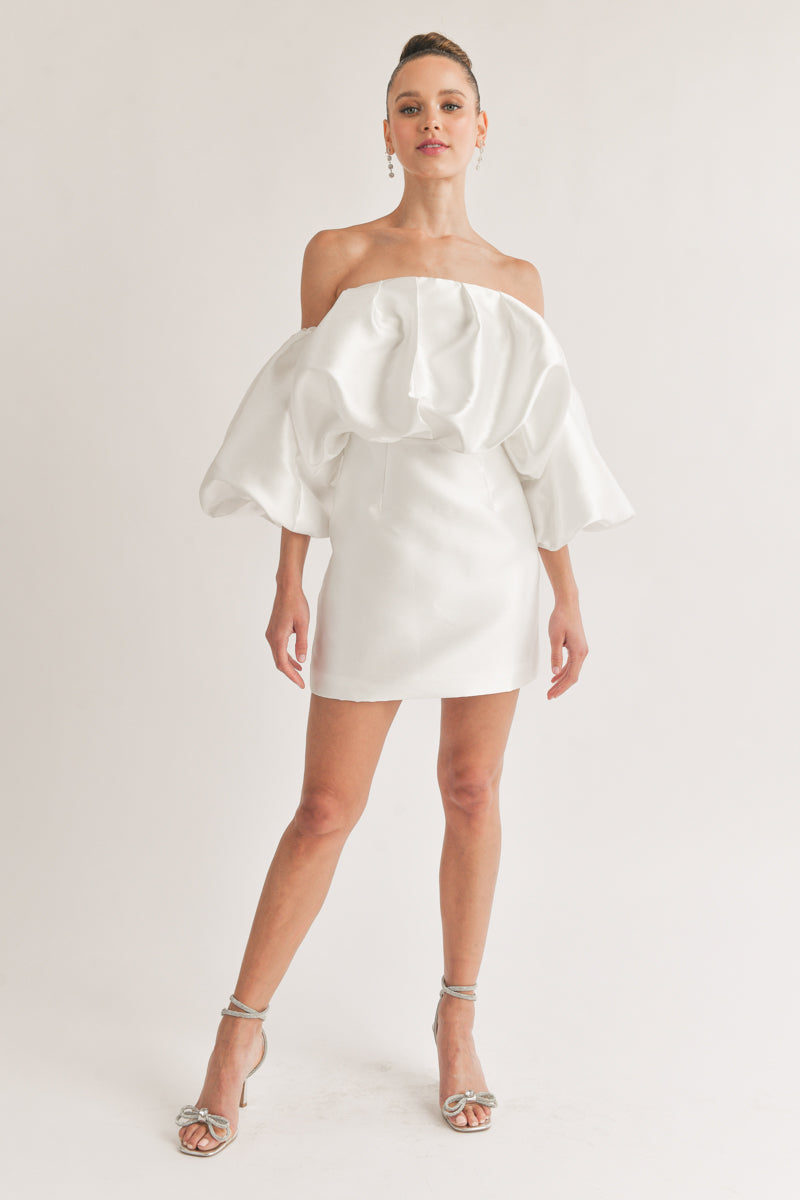 Theresa Off-The-Shoulder Puff Sleeve Mini Dress
