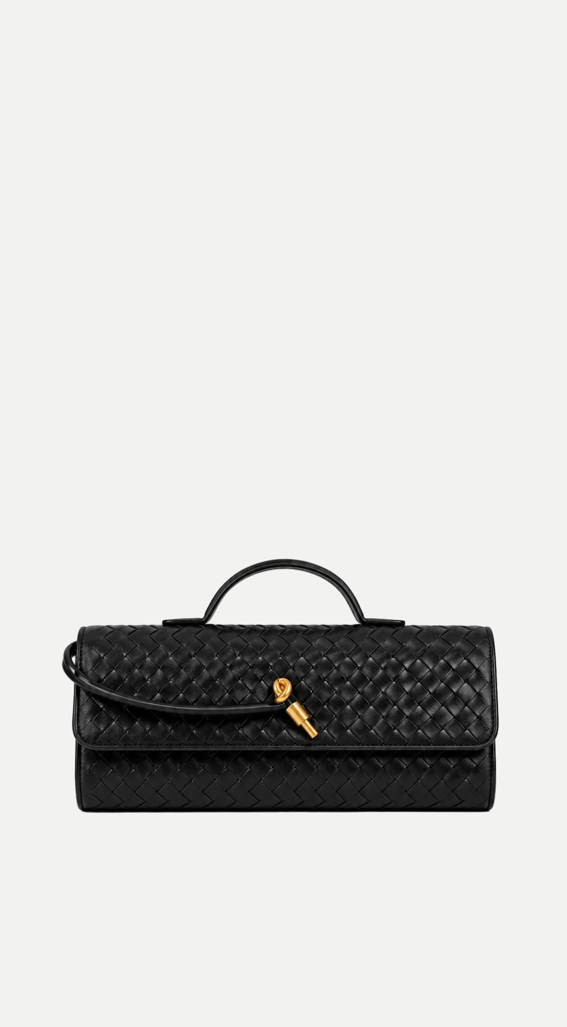 Milano Woven Clutch Handbag - Black