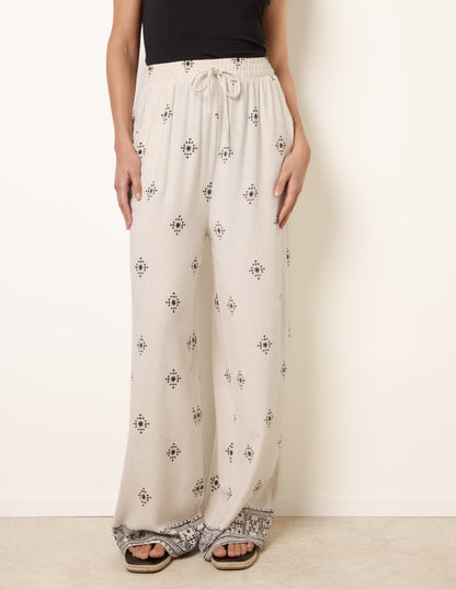 Trousers With All Over Embroidery