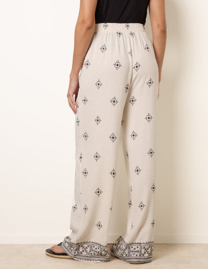 Trousers With All Over Embroidery