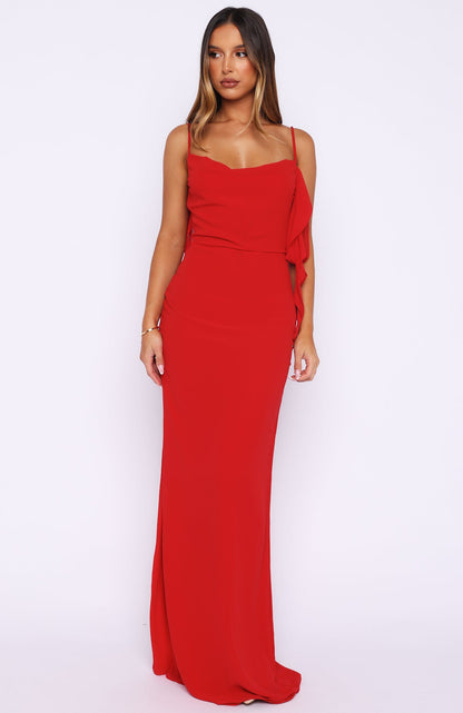 Love Blossoms Maxi Dress Red