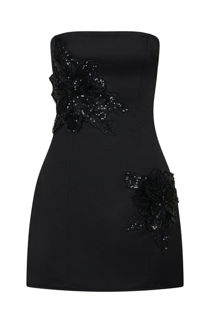 Rendezvous Strapless Mini Dress Black