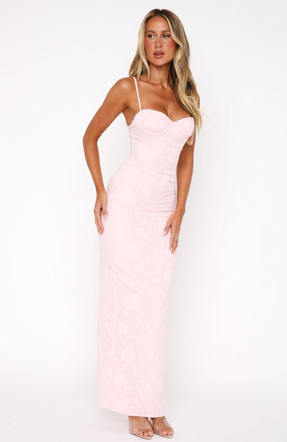 Poppy Dream Maxi Dress Baby Pink